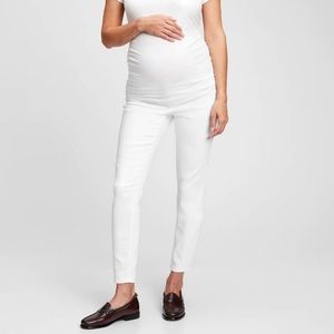 NWOT Gap white maternity Insert stretch Panel skinny jeans size 2 / 26